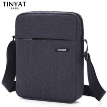 Load image into Gallery viewer, TINYAT Shockproof Men's Crossbody Bag pack hidden zipper Shoulder Bags for 9.7' pad Male Handbag Canvas Leather Messenger Bags