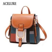 Load image into Gallery viewer, ACELURE Designer Backpacks Women Leather Backpacks Female School BagS for Teenager Girls Travel Back Bag Retro Bagpack Sac A Dos